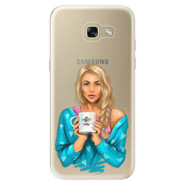 Odolné silikónové puzdro iSaprio - Coffe Now - Blond - Samsung Galaxy A5 2017
