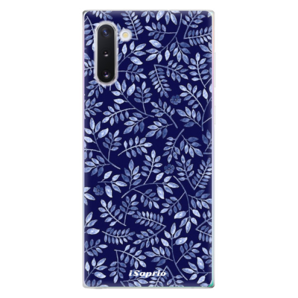 Odolné silikónové puzdro iSaprio - Blue Leaves 05 - Samsung Galaxy Note 10