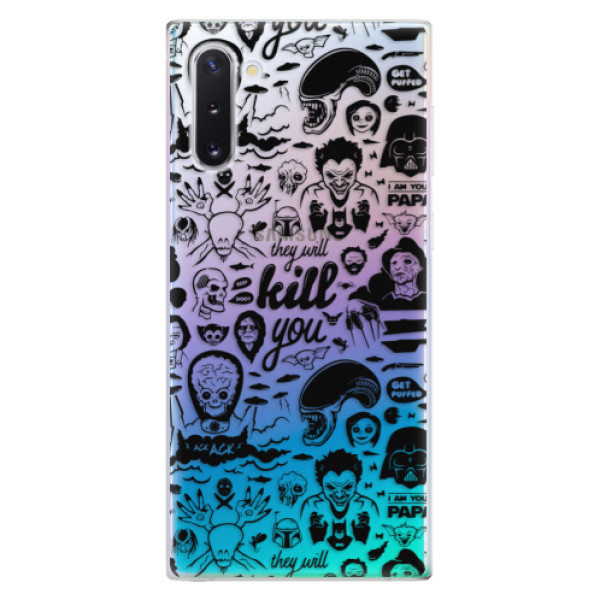 Odolné silikónové puzdro iSaprio - Comics 01 - black - Samsung Galaxy Note 10