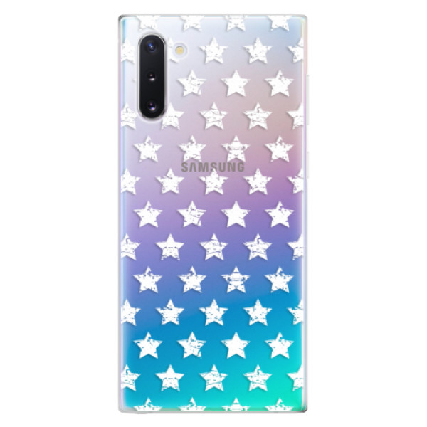 Odolné silikónové puzdro iSaprio - Stars Pattern - white - Samsung Galaxy Note 10