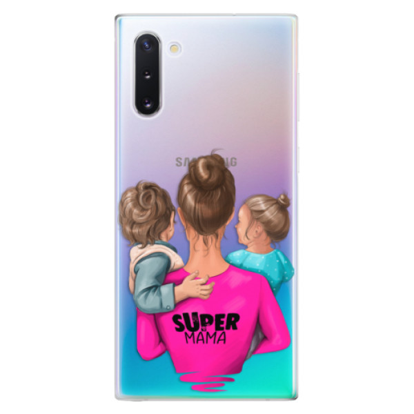 Odolné silikónové puzdro iSaprio - Super Mama - Boy and Girl - Samsung Galaxy Note 10