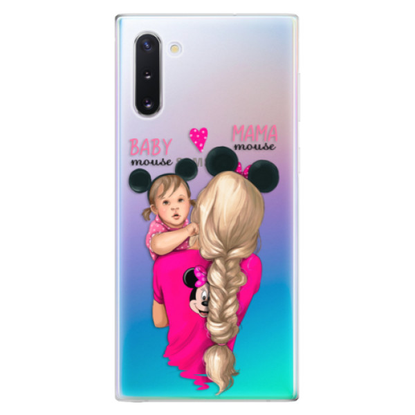 Odolné silikónové puzdro iSaprio - Mama Mouse Blond and Girl - Samsung Galaxy Note 10