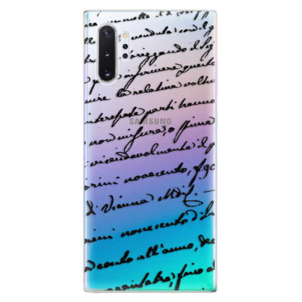 Odolné silikónové puzdro iSaprio - Handwriting 01 - black - Samsung Galaxy Note 10+