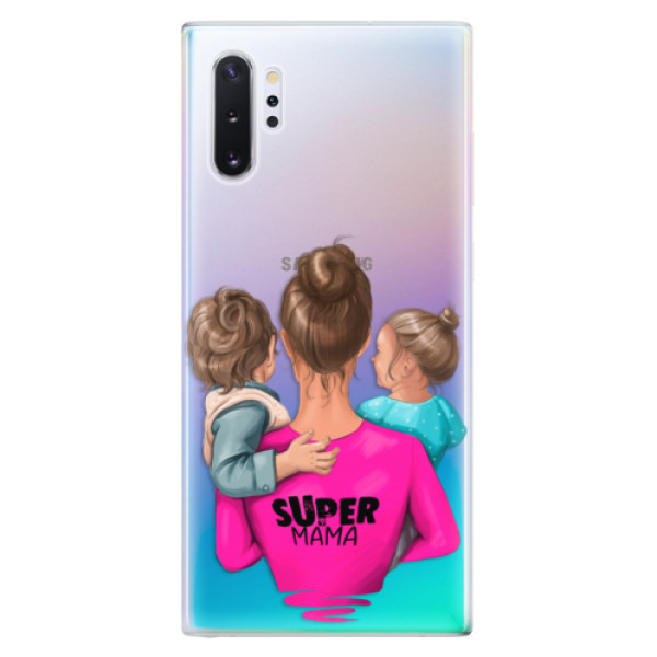 Odolné silikónové puzdro iSaprio - Super Mama - Boy and Girl - Samsung Galaxy Note 10+