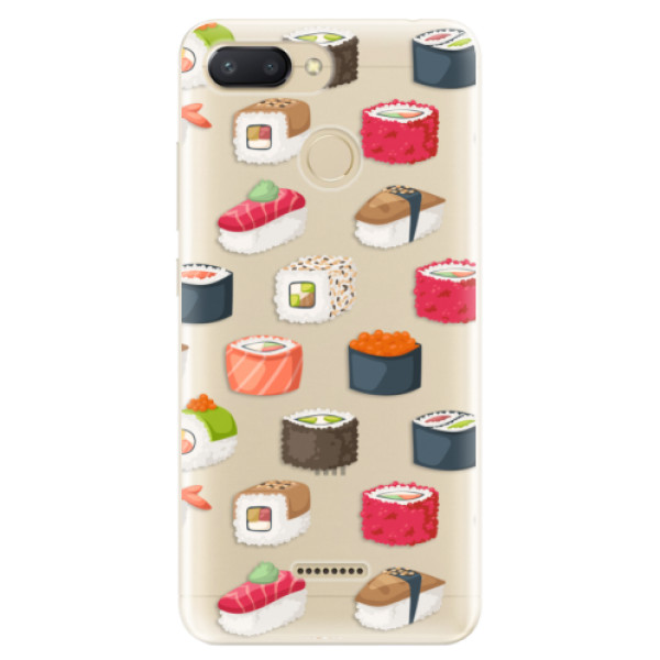 Odolné silikónové puzdro iSaprio - Sushi Pattern - Xiaomi Redmi 6