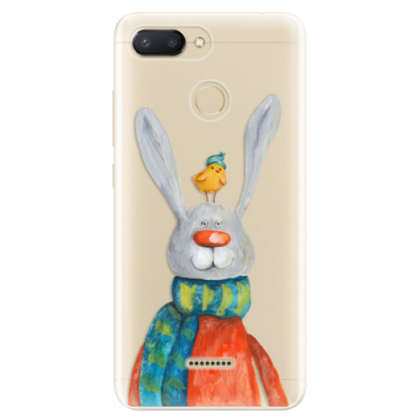 Odolné silikónové puzdro iSaprio - Rabbit And Bird - Xiaomi Redmi 6