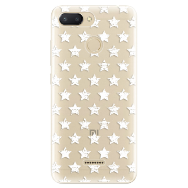 Odolné silikónové puzdro iSaprio - Stars Pattern - white - Xiaomi Redmi 6