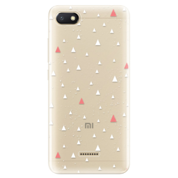 Odolné silikónové puzdro iSaprio - Abstract Triangles 02 - white - Xiaomi Redmi 6A