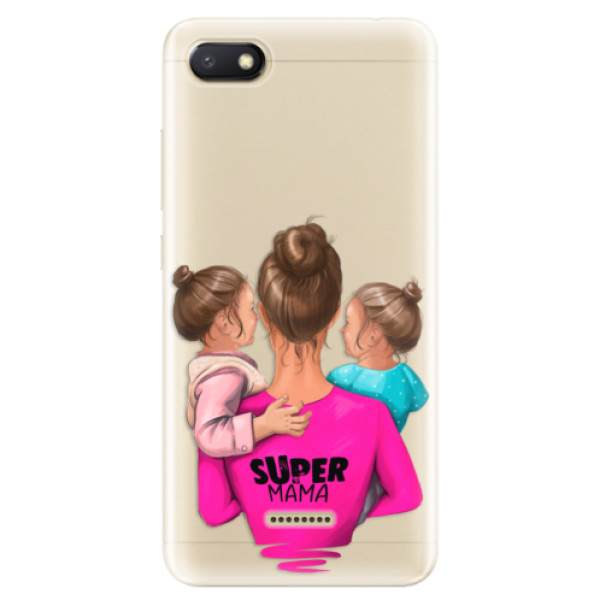 Odolné silikónové puzdro iSaprio - Super Mama - Two Girls - Xiaomi Redmi 6A