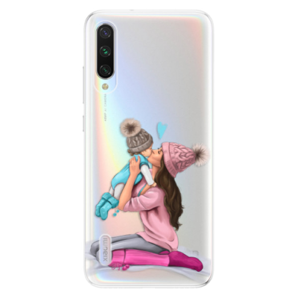 Odolné silikónové puzdro iSaprio - Kissing Mom - Brunette and Boy - Xiaomi Mi A3