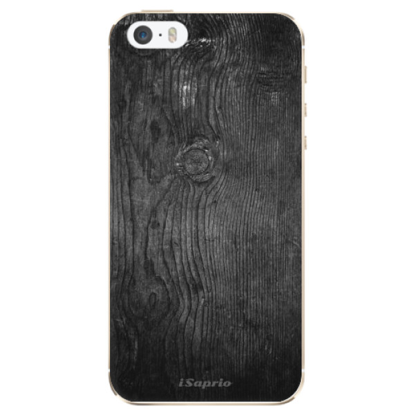 Odolné silikónové puzdro iSaprio - Black Wood 13 - iPhone 5/5S/SE