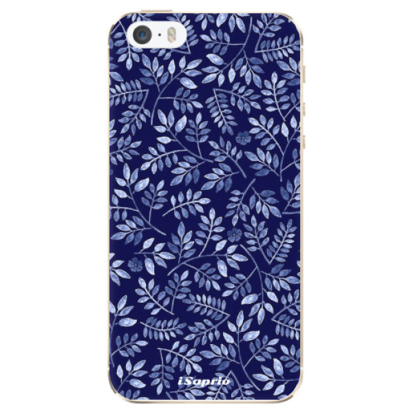 Odolné silikónové puzdro iSaprio - Blue Leaves 05 - iPhone 5/5S/SE