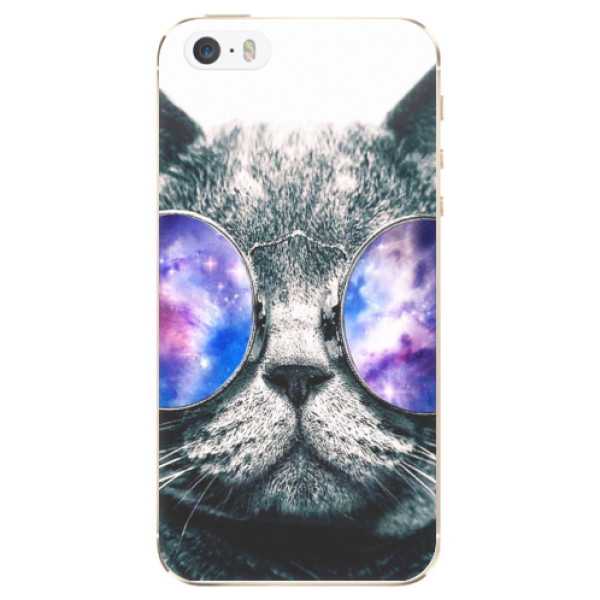 Odolné silikónové puzdro iSaprio - Galaxy Cat - iPhone 5/5S/SE