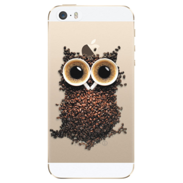 Odolné silikónové puzdro iSaprio - Owl And Coffee - iPhone 5/5S/SE