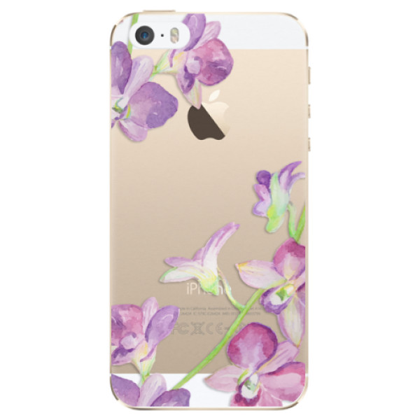 Odolné silikónové puzdro iSaprio - Purple Orchid - iPhone 5/5S/SE
