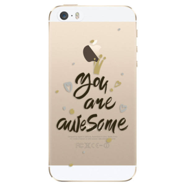 Odolné silikónové puzdro iSaprio - You Are Awesome - black - iPhone 5/5S/SE
