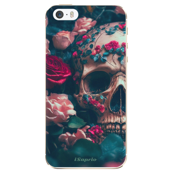 Odolné silikónové puzdro iSaprio - Skull in Roses - iPhone 5/5S/SE