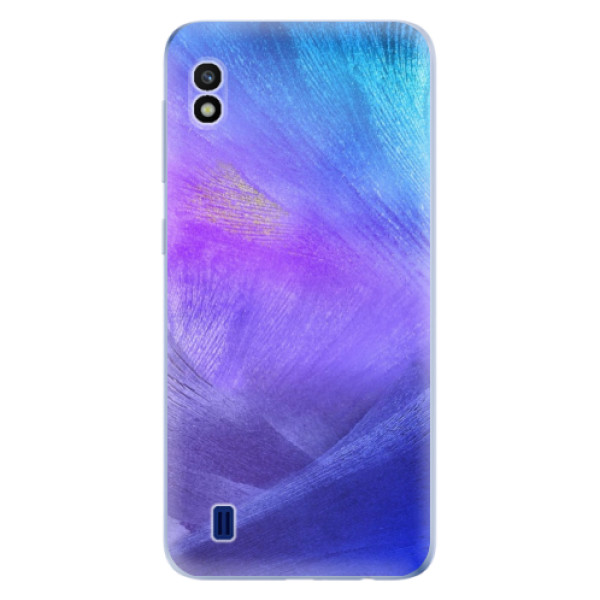 Odolné silikónové puzdro iSaprio - Purple Feathers - Samsung Galaxy A10