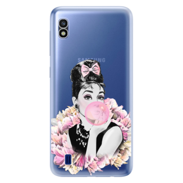 Odolné silikónové puzdro iSaprio - Pink Bubble - Samsung Galaxy A10