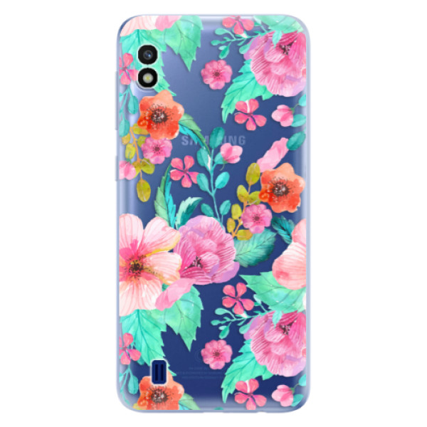 Odolné silikónové puzdro iSaprio - Flower Pattern 01 - Samsung Galaxy A10