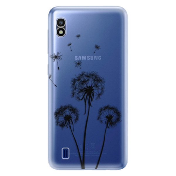 Odolné silikónové puzdro iSaprio - Three Dandelions - black - Samsung Galaxy A10