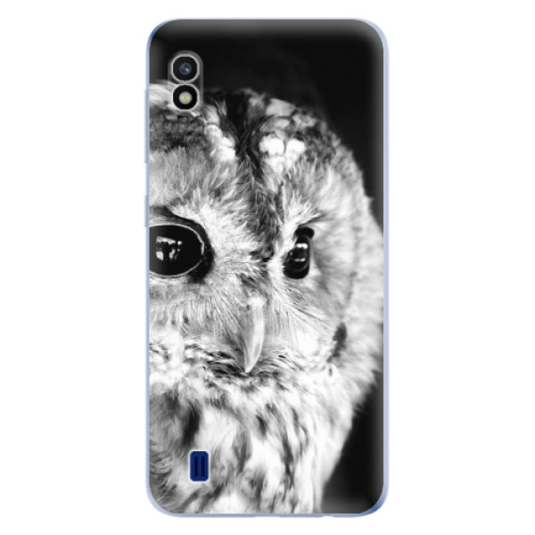 Odolné silikónové puzdro iSaprio - BW Owl - Samsung Galaxy A10