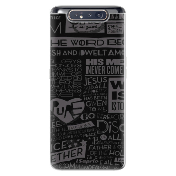 Odolné silikónové puzdro iSaprio - Text 01 - Samsung Galaxy A80