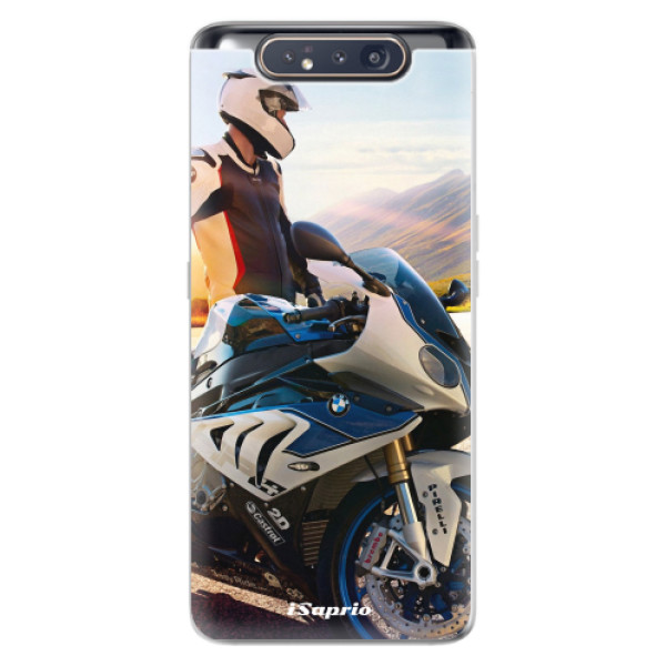 Odolné silikónové puzdro iSaprio - Motorcycle 10 - Samsung Galaxy A80