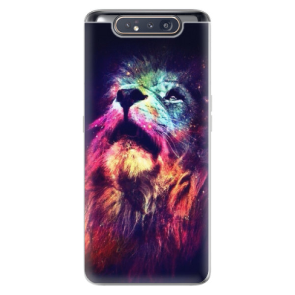Odolné silikónové puzdro iSaprio - Lion in Colors - Samsung Galaxy A80