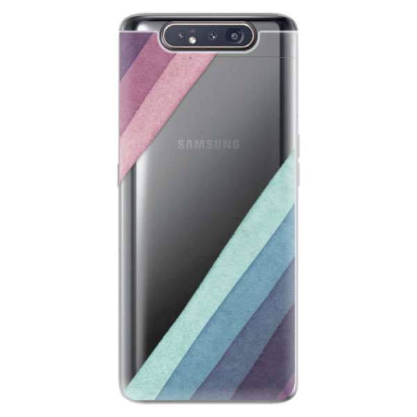 Odolné silikónové puzdro iSaprio - Glitter Stripes 01 - Samsung Galaxy A80