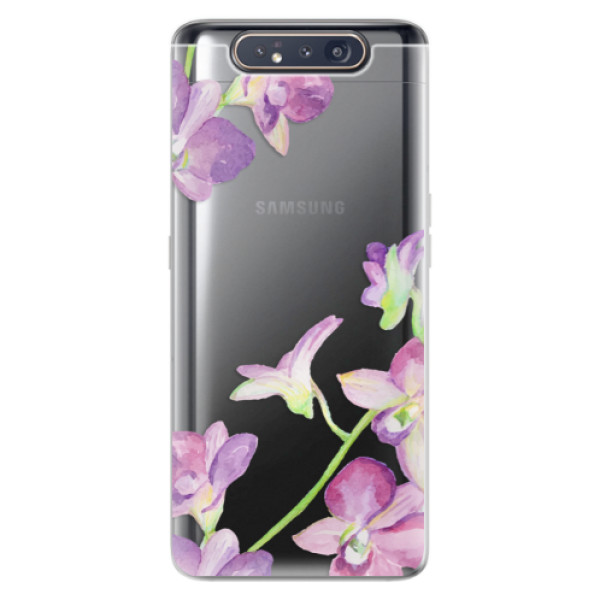 Odolné silikónové puzdro iSaprio - Purple Orchid - Samsung Galaxy A80