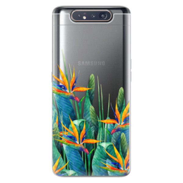 Odolné silikónové puzdro iSaprio - Exotic Flowers - Samsung Galaxy A80