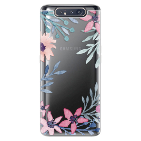 Odolné silikónové puzdro iSaprio - Leaves and Flowers - Samsung Galaxy A80