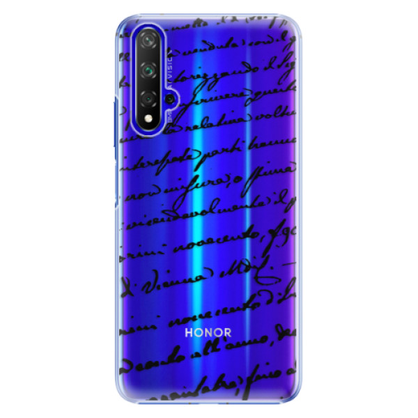 Plastové puzdro iSaprio - Handwriting 01 - black - Huawei Honor 20