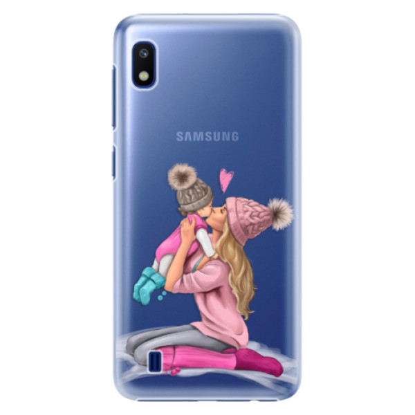 Plastové puzdro iSaprio - Kissing Mom - Blond and Girl - Samsung Galaxy A10