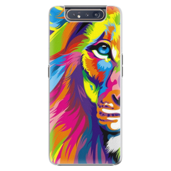 Plastové puzdro iSaprio - Rainbow Lion - Samsung Galaxy A80