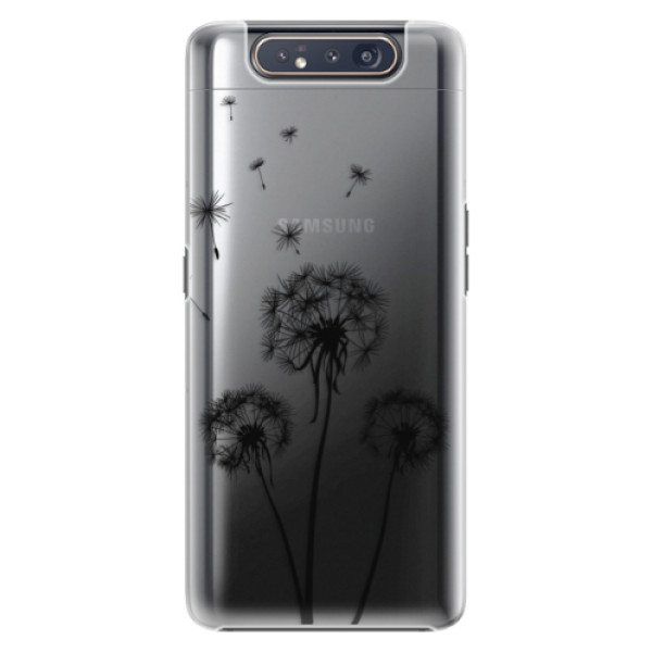 Plastové puzdro iSaprio - Three Dandelions - black - Samsung Galaxy A80