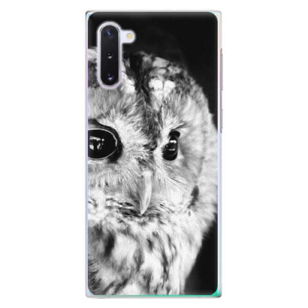 Plastové puzdro iSaprio - BW Owl - Samsung Galaxy Note 10