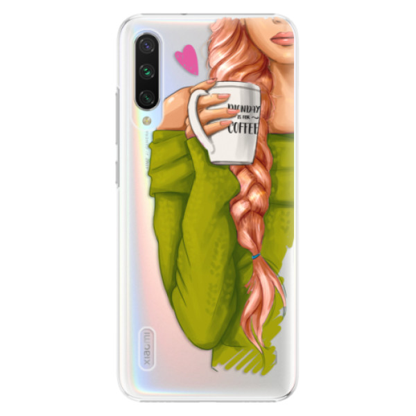 Plastové puzdro iSaprio - My Coffe and Redhead Girl - Xiaomi Mi A3