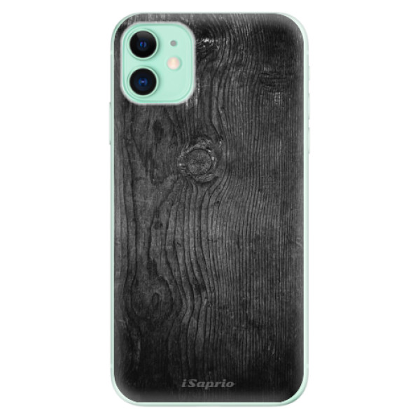 Odolné silikónové puzdro iSaprio - Black Wood 13 - iPhone 11