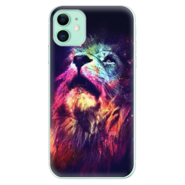 Odolné silikónové puzdro iSaprio - Lion in Colors - iPhone 11