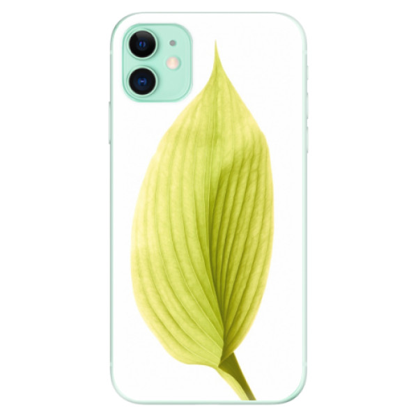 Odolné silikónové puzdro iSaprio - Green Leaf - iPhone 11