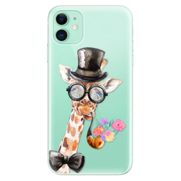 Odolné silikónové puzdro iSaprio - Sir Giraffe - iPhone 11