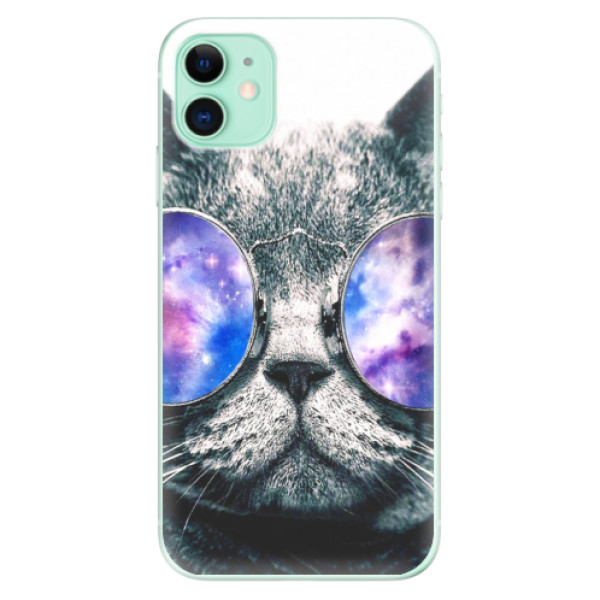 Odolné silikónové puzdro iSaprio - Galaxy Cat - iPhone 11