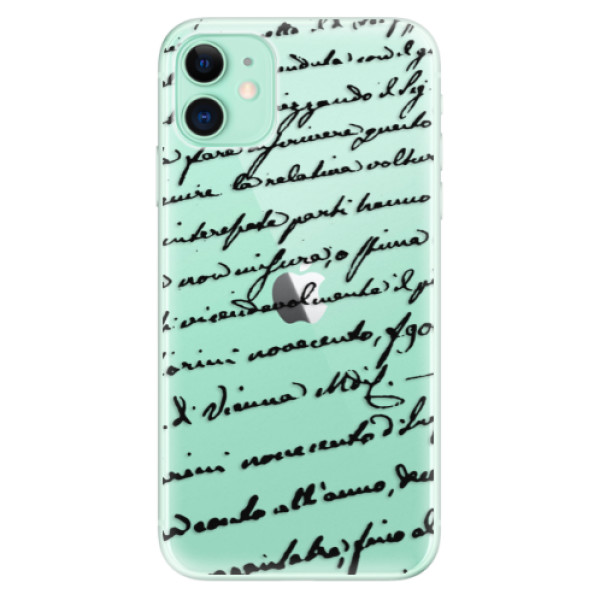 Odolné silikónové puzdro iSaprio - Handwriting 01 - black - iPhone 11