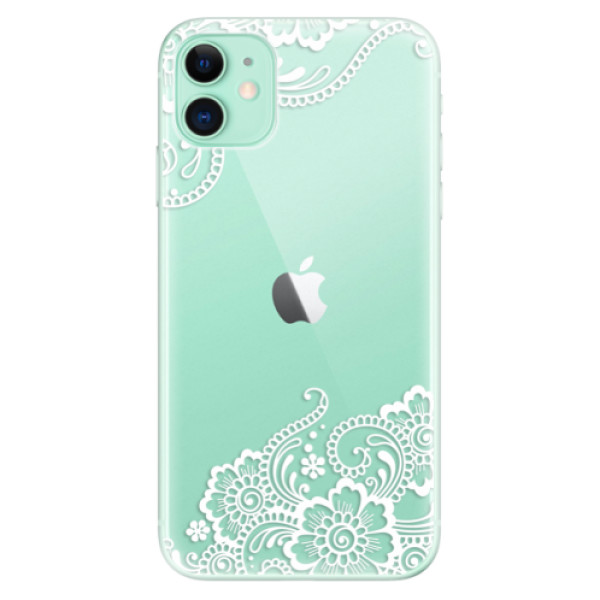 Odolné silikónové puzdro iSaprio - White Lace 02 - iPhone 11