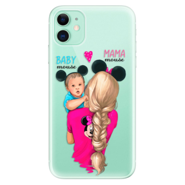 Odolné silikónové puzdro iSaprio - Mama Mouse Blonde and Boy - iPhone 11