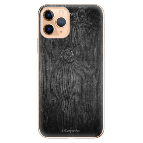 Odolné silikónové puzdro iSaprio - Black Wood 13 - iPhone 11 Pro