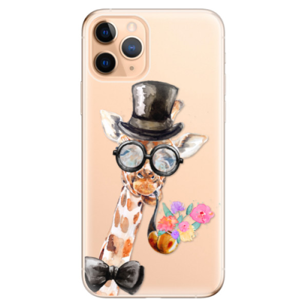 Odolné silikónové puzdro iSaprio - Sir Giraffe - iPhone 11 Pro