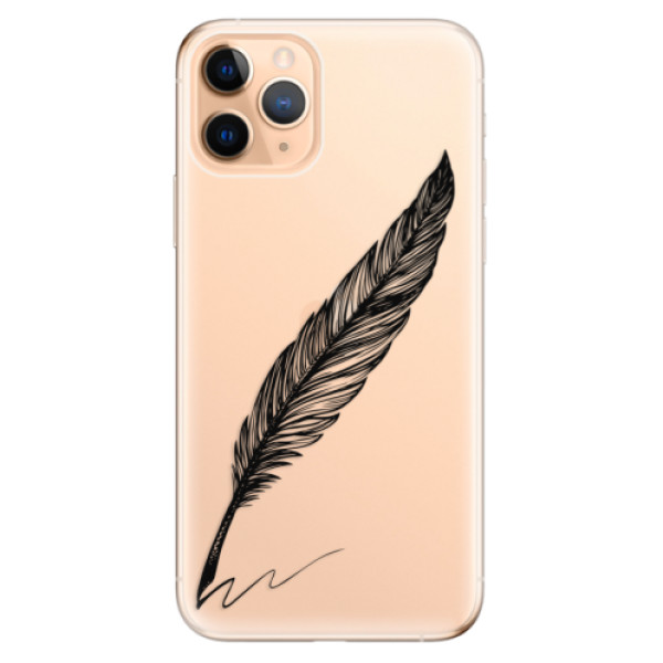 Odolné silikónové puzdro iSaprio - Writing By Feather - black - iPhone 11 Pro